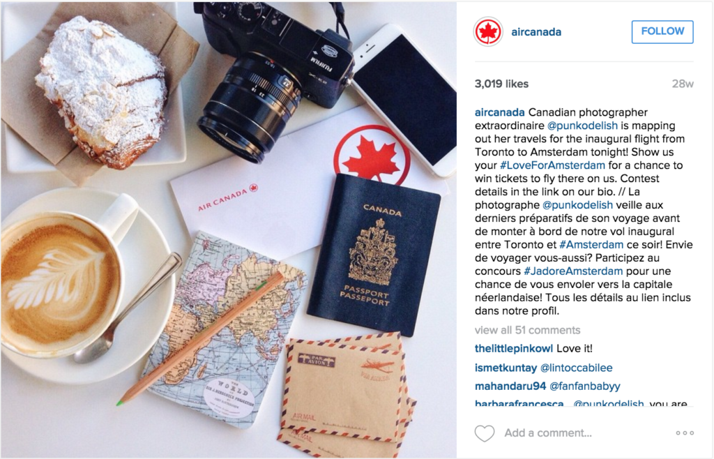 Air-Canada-caso-de-estudio-social-media-en-instagram